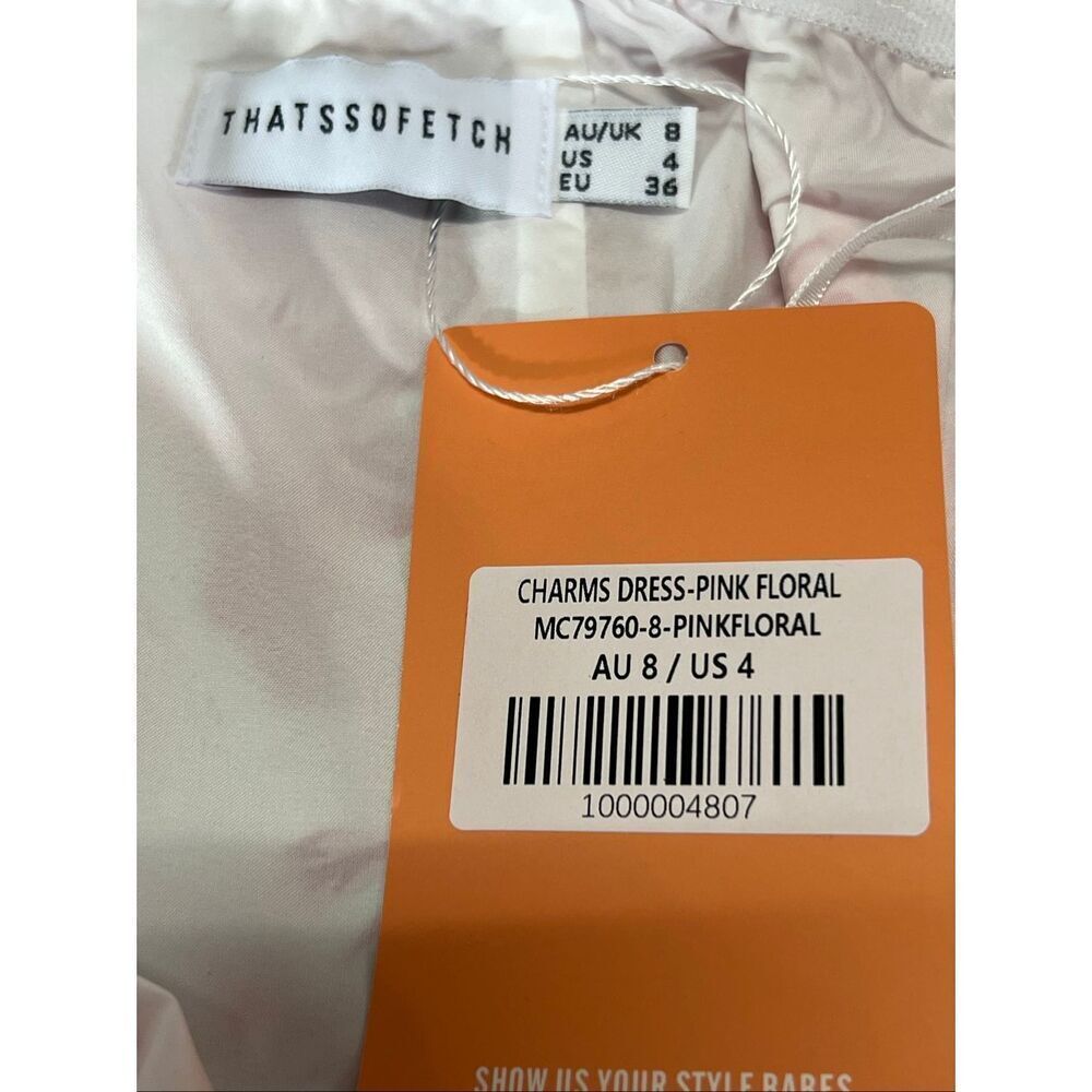That’s so Fetch 4 Charms pink white floral strapless cocktail mini dress - Picture 8 of 8